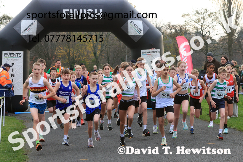 Boys and Girls Under-13s 2025 Heaton Memorial 10k Road Race, Newcastle Town Moor, Sunday, November 9th. Photo: David T. Hewitson/Sports for All Pics